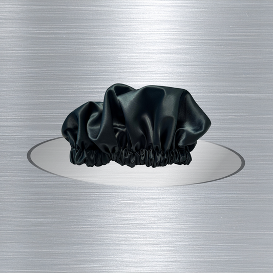 Deep Jungle Green Satin Bonnet