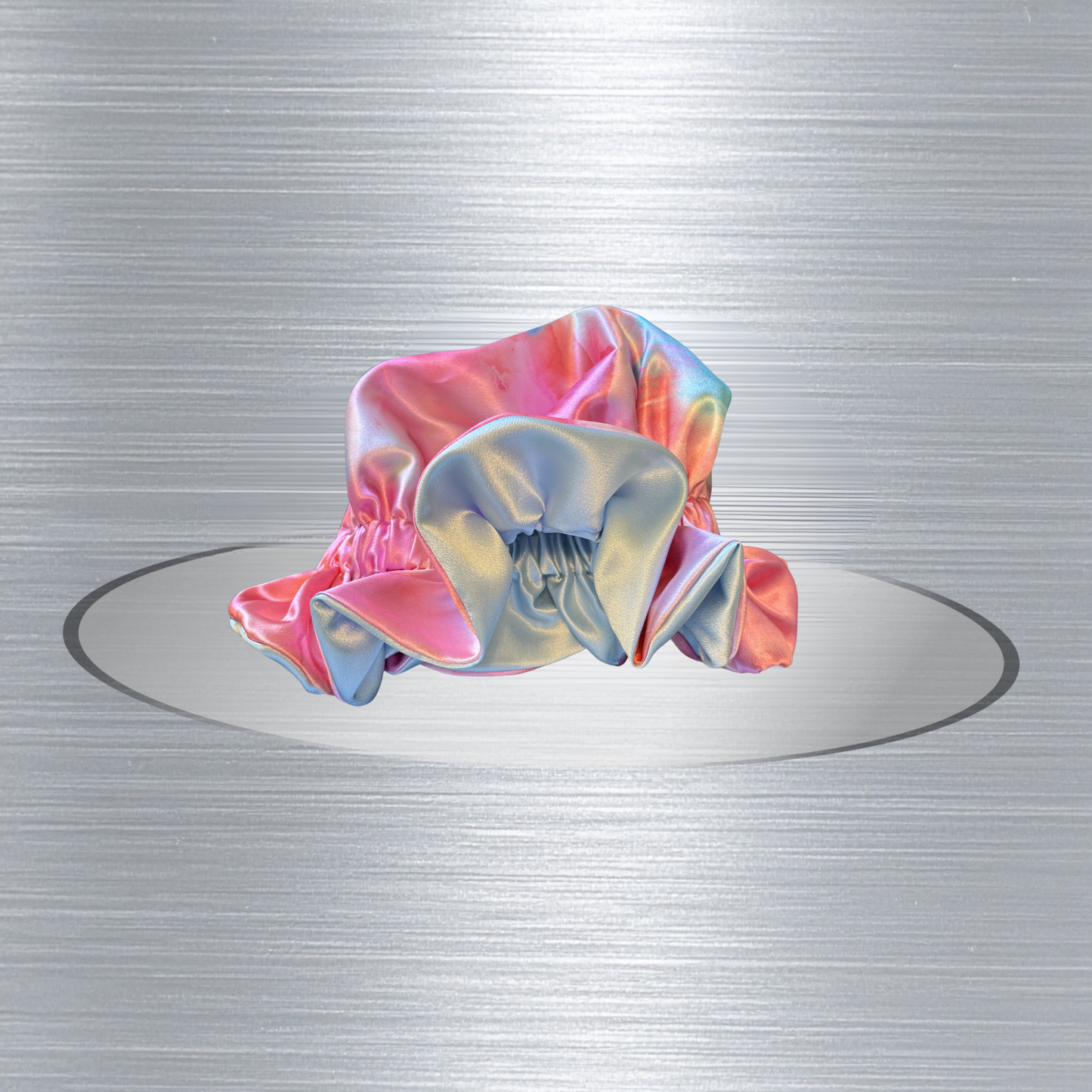 Cotton Candy Azul Satin Bonnet