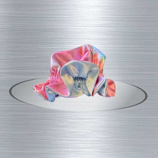 Cotton Candy Azul Satin Bonnet