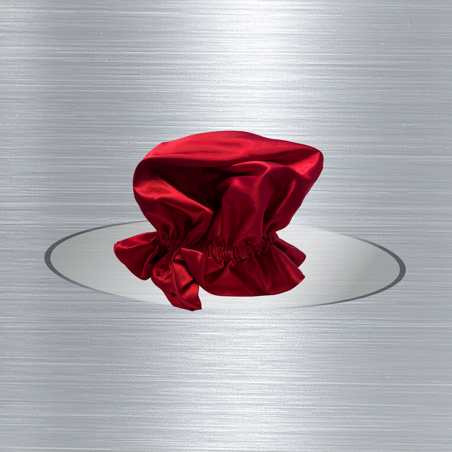 Cerise Satin Bonnet