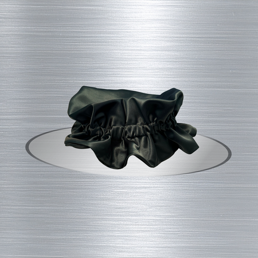 Deep Jungle Green Satin Bonnet