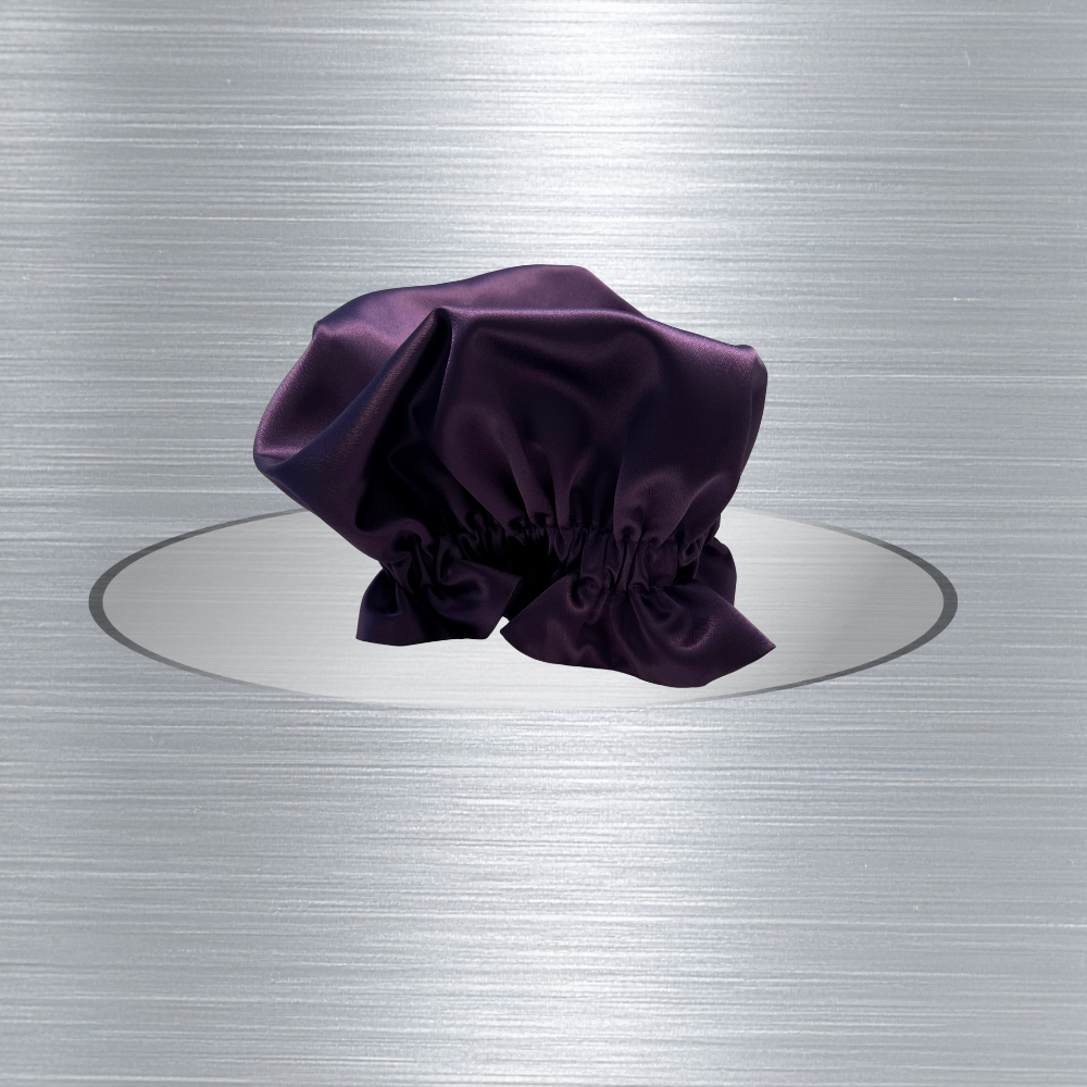 Tyrian Purple Satin Bonnet