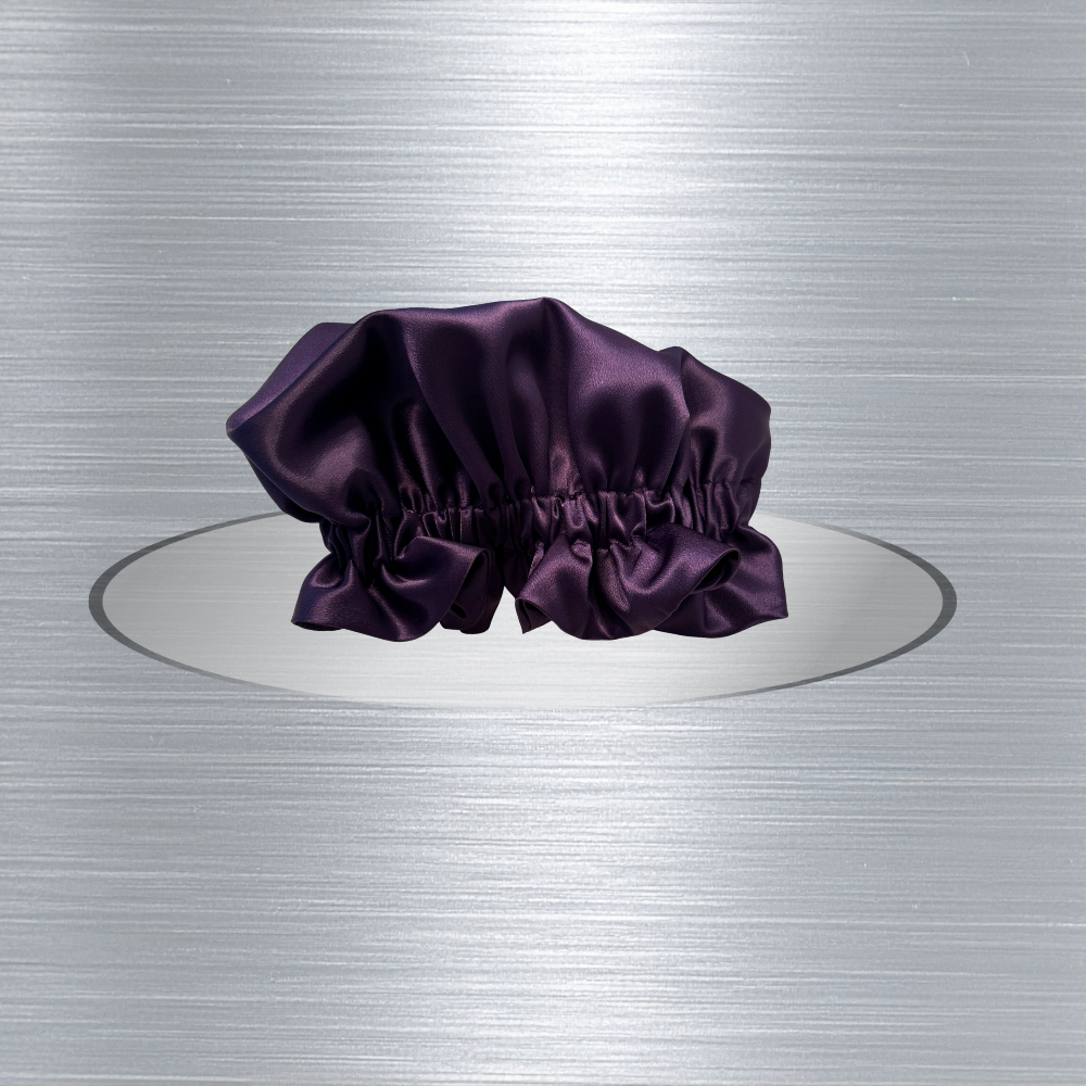 Tyrian Purple Satin Bonnet